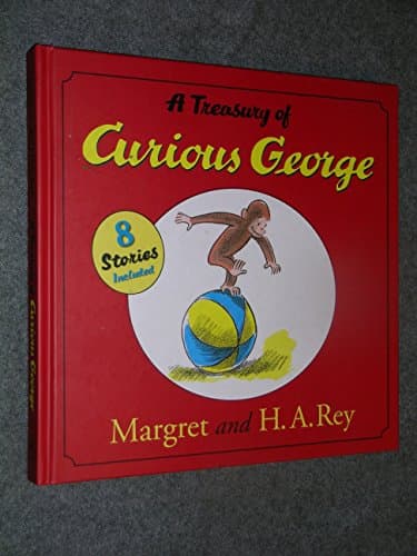 Book cover for A Treasury of Curious George by H. A. Rey