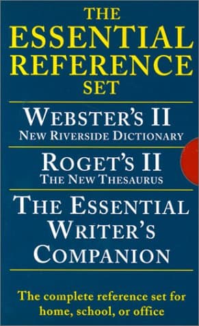 Book cover for Houghton Mifflin Essential Desk Reference Set, Paperback, 3-Book Set (0618952373) by American Heritage Dictionary