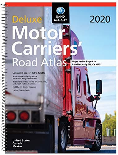 Book cover for Rand McNally 2020 Deluxe Motor Carriers' Road Atlas United States Canada Mexico by Rand McNally