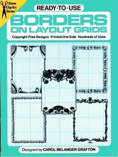 Book cover for Ready-to-Use Borders on Layout Grids (Dover Clip Art Ready-to-Use) by Grafton, Carol Belanger