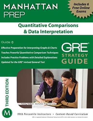 Book cover for Quantitative Comparisons & Data Interpretation GRE Strategy Guide, 3rd Edition (Manhattan Instructional Guides) by Manhattan Prep, -