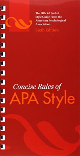 Book cover for Concise Rules of APA Style (APA Style Series) by American Psychological Association