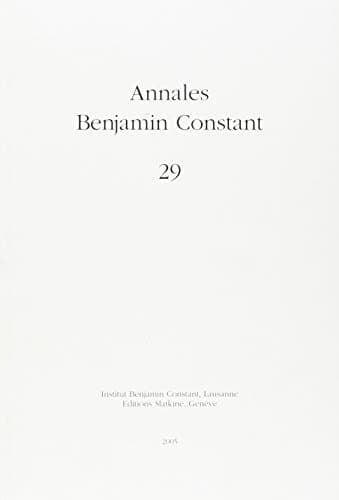 Annales Benjamin Constant 29 - 2005