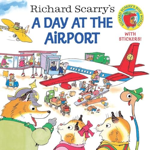 Book cover for Richard Scarry's A Day at the Airport (Pictureback) by Richard Scarry