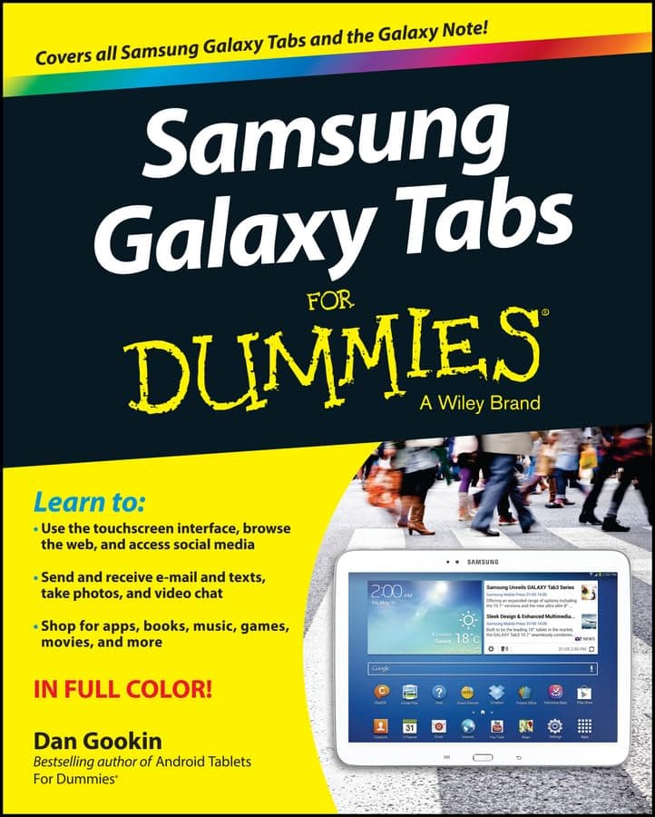 Book cover for Samsung Galaxy Tabs For Dummies by Gookin, Dan