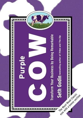 Book cover for Purple Cow, New Edition: Transform Your Business by Being Remarkable by Godin, Seth