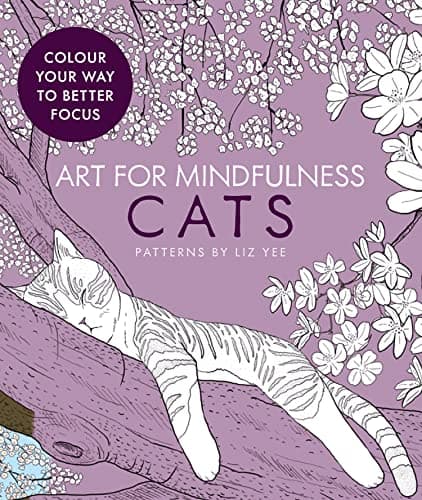 Book cover for ART FOR MINDFULNESS CATS- PB by Liz Yee