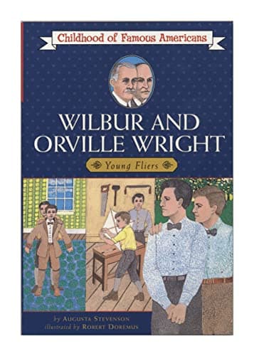 Book cover for Wilbur and Orville Wright: Young Fliers (Childhood of Famous Americans) by Stevenson, Augusta