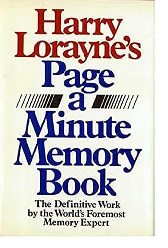 Book cover for Harry Lorayne's Page-A-Minute Memory Book by Lorayne, Harry