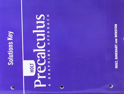 Book cover for Solutions Key Precal 2006 by Holt, Rinehart, and Winston, Inc.