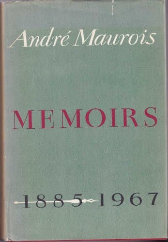 Book cover for Memoirs, 1885-1967 by Andre Maurois