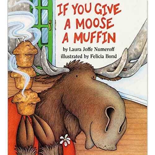 Book cover for If You Give a Moose a Muffin: A Silly Circular Story About a Moose’s Muffin-Fueled Adventure Through the Busy Town by Numeroff, Laura
