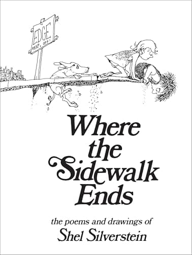 Book cover for Where the Sidewalk Ends: Poems and Drawings by Silverstein, Shel