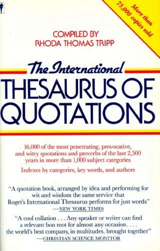 Book cover for The International Thesaurus of Quotations by Rhoda Thomas Tripp