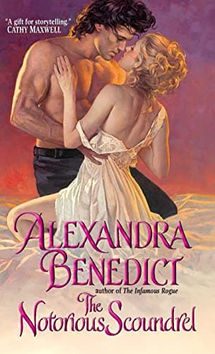 Book cover for The Notorious Scoundrel (The Hawkins Brothers Series, 2) by Benedict, Alexandra