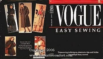 Book cover for Vogue Easy Sewing by Butterick Publishing
