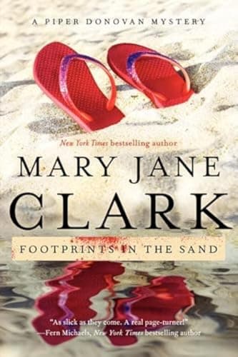 Book cover for Footprints in the Sand: A Deadly Cozy Mystery Where a Cake Decorator Unmasks a Killer at a Beach Wedding (Piper Donovan/Wedding Cake Mysteries, 3) by Clark, Mary Jane