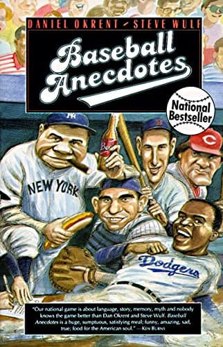 Book cover for Baseball Anecdotes RI by Okrent, Daniel