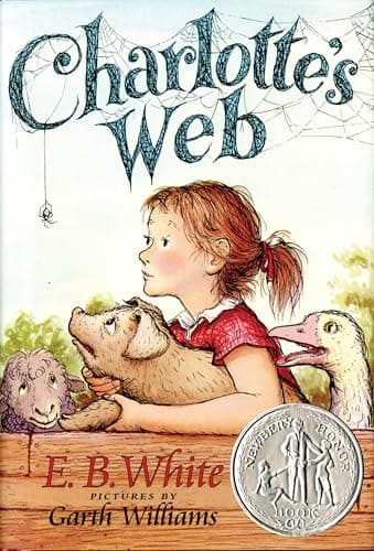 Book cover for Charlotte's Web: A Newbery Honor Award Winner (Trophy Newbery) by E. B. White