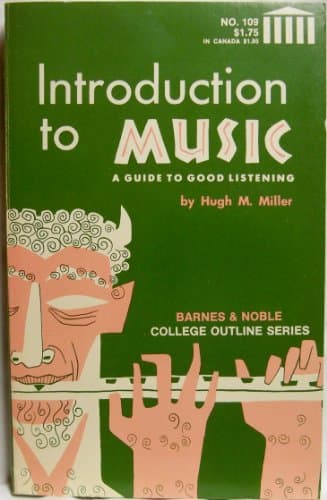 Book cover for Introduction to Music: A Guide to Good Listening (Barnes & Noble Outline Series; 109) by Hugh M Miller