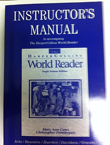 Book cover for Instructors Manual by Mary Ann Caws