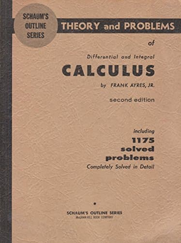 Book cover for Schaum's Calculus by Frank Ayres, Jr.