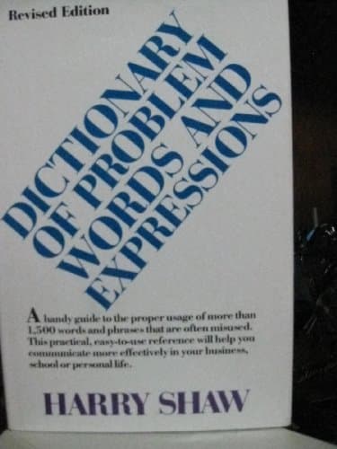 Book cover for Dictionary of Problem Words and Expressions by Harry Shaw (1987-02-03) by Shaw, Harry