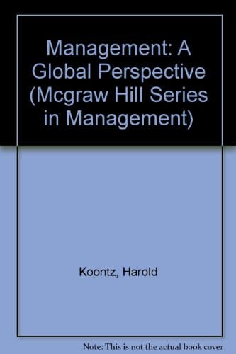 Book cover for Management: A Global Perspective (MCGRAW HILL SERIES IN MANAGEMENT) by Weihrich, Heinz