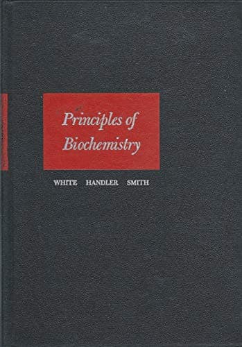 Book cover for Principles of Biochemistry by white, abraham