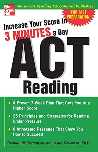 Book cover for Increase Your Score In 3 Minutes A Day: ACT Reading by McCutcheon, Randall