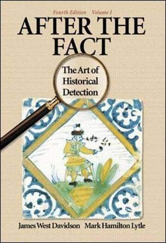 Book cover for After the Fact: The Art of Historical Detection Vol 1 by Davidson, James West