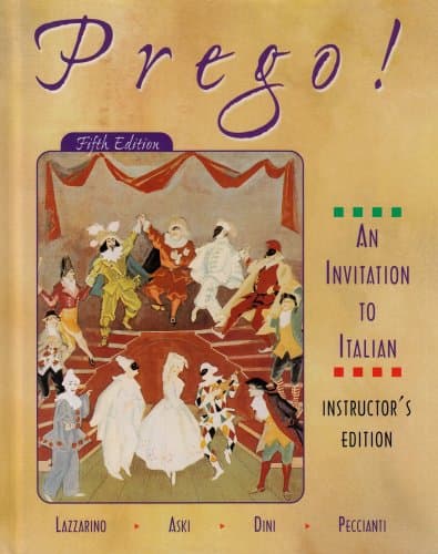 Book cover for Prego: An Invitation to Italian (English and Italian Edition) by Lazzarino, Graziana