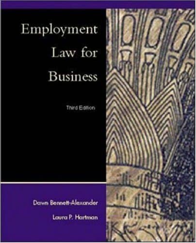 Book cover for Employment Law for Business by Dawn Bennett-Alexander