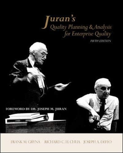 Book cover for Juran's Quality Planning and Analysis for Enterprise Quality by Gryna, Frank