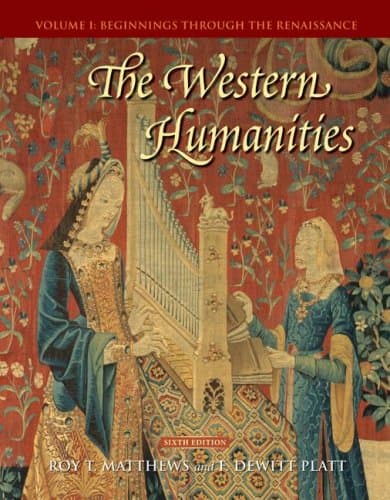 Book cover for The Western Humanities, Volume 1 by Matthews, Roy