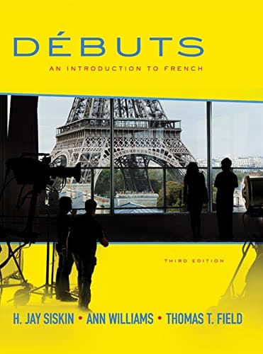 Book cover for Débuts: An Introduction to French, 3rd edition by Siskin, H. Jay