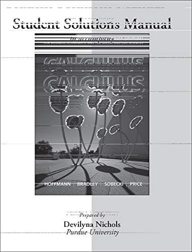 Book cover for Student's Solution Manual for Calculus for Business, Economics, and the Social and Life Sciences by Hoffmann, Laurence