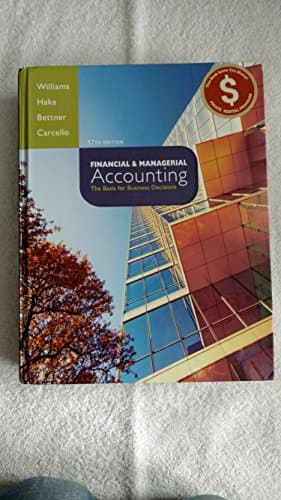 Book cover for Financial & Managerial Accounting by Williams, Jan