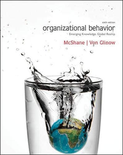 Book cover for Organizational Behavior by McShane, Steven