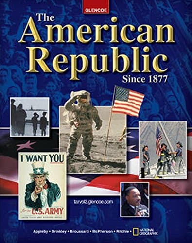 Book cover for The American Republic Since 1877, Student Edition by McGraw-Hill Education