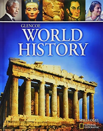 Book cover for Glencoe World History by McGraw Hill