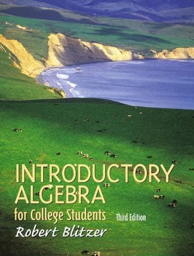 Book cover for Introductory Algebra for College Students (3rd Edition) by Blitzer, Robert F.