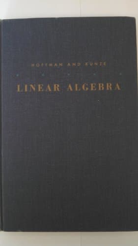 Book cover for Linear Algebra by Hoffman, Kenneth