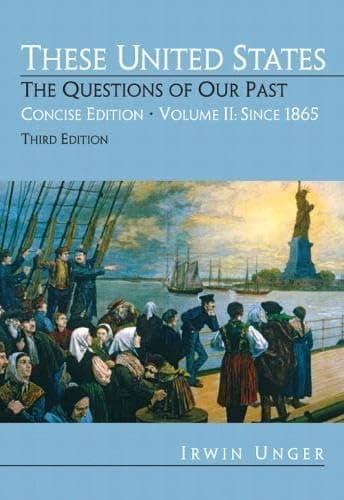 Book cover for These United States: The Questions of Our Past : Since 1865 by Unger, Irwin