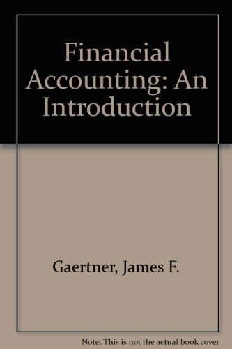 Book cover for Financial Accounting: An Introduction by Gaertner, James F.