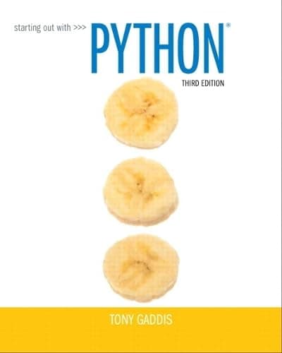 Book cover for Starting Out with Python (3rd Edition) by Gaddis, Tony