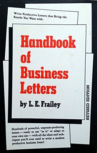 Book cover for Handbook of Business Letters by L. E. Frailey