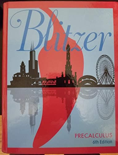 Book cover for Precalculus by Blitzer, Robert