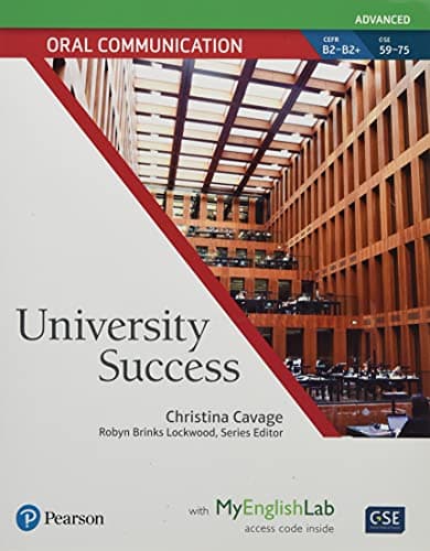 Book cover for University Success Oral Communication Advanced, Student Book with MyEnglishLab by Cavage, Christina