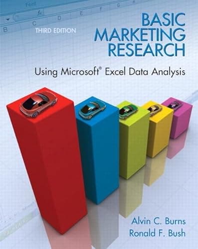 Book cover for Basic Marketing Research: Using Microsoft Excel Data Analysis, 3rd Edition by Alvin C. Burns